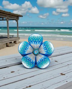 Cane fleur en pâte polymère isycrea bijoux saint malo