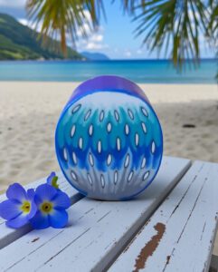 Cane fleur en pâte polymère isycrea bijoux saint malo