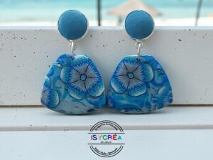 Boucles d'oreilles en pâte polymère isycrea bijoux saint malo