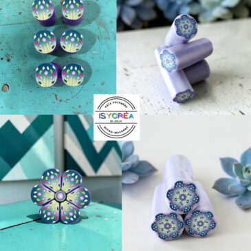 Cane fleur en pâte polymère isycrea bijoux saint malo