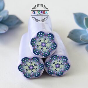 Cane fleur en pâte polymère isycrea bijoux saint malo